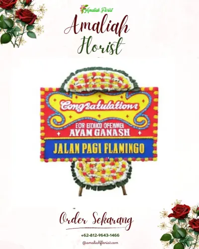 Bunga Papan Congratulation di Masjid Agung Kubah Kecubung